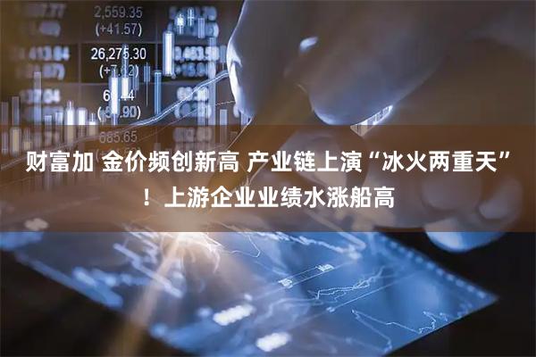 财富加 金价频创新高 产业链上演“冰火两重天”！上游企业业绩水涨船高